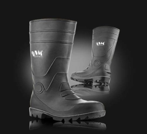 Cizme de protecție din PVC fără bombeu, cu lamelă antiperforație. Osaka O4 FO